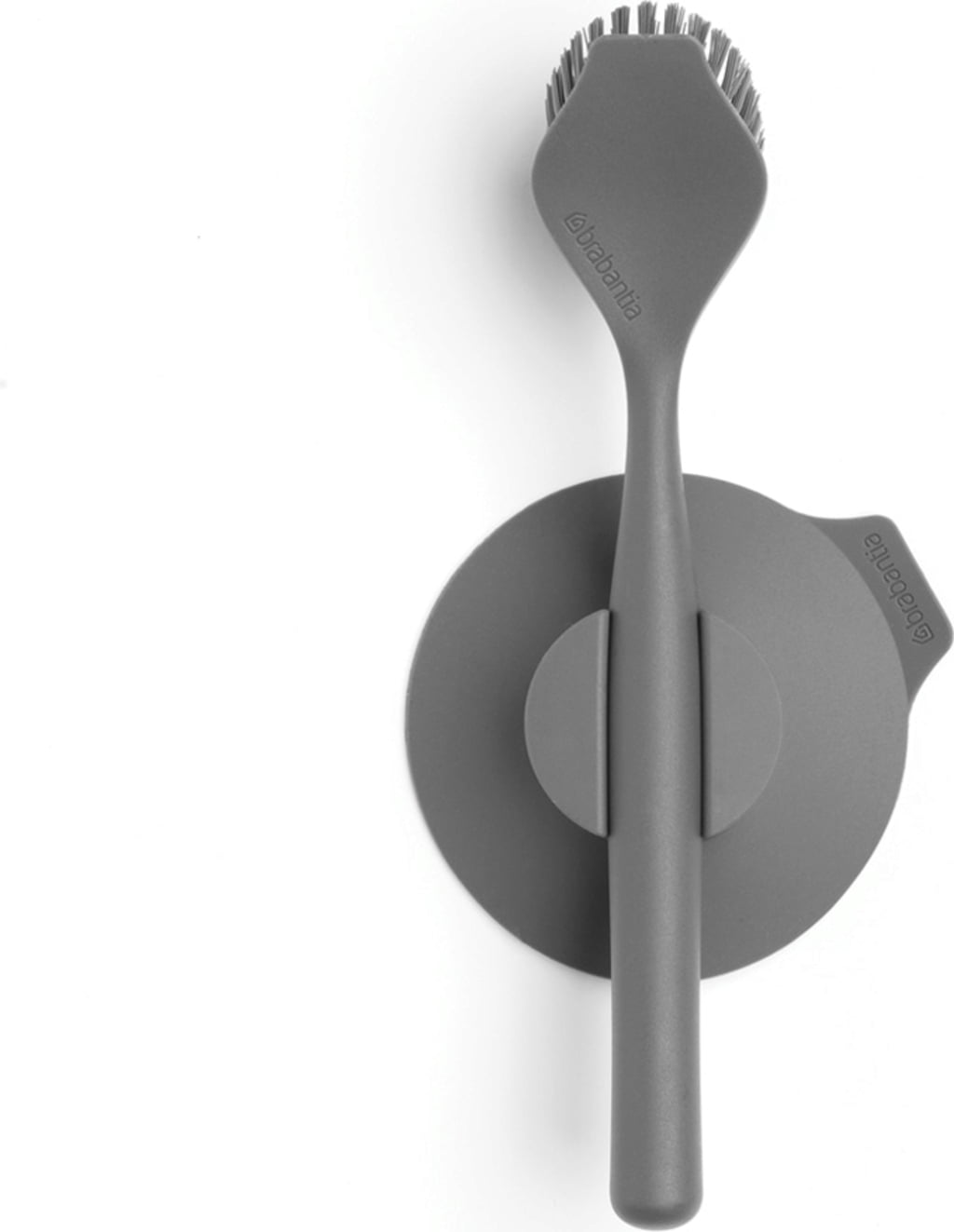 brabantia Spazzola Lavapiatti con Ventosa - Dark Grey