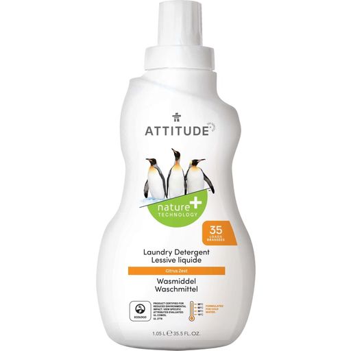 ATTITUDE Lessive Liquide au Zeste d'Agrumes - 1,05 L