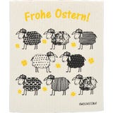 OWOSCHFETZN Schwammtuch "Frohe Ostern! - Lamm Bert"