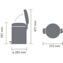 NewIcon - Pattumiera a Pedale 5 L con Inserto in Plastica