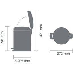 Cubo con Pedal Newicon, 5 Litros, Cubo Interior de Plástico