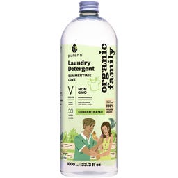 organic family - Detergente Líquido para la Ropa, Summertime Love - 1 l