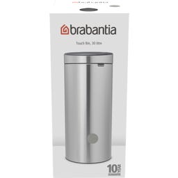 brabantia Touch Bin New 30 L with a Plastic Liner - Soft Grey