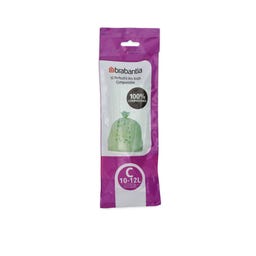brabantia PerfectFit Bin Liners (biodegradable) - 10-12L (C) - 10 Pieces per roll