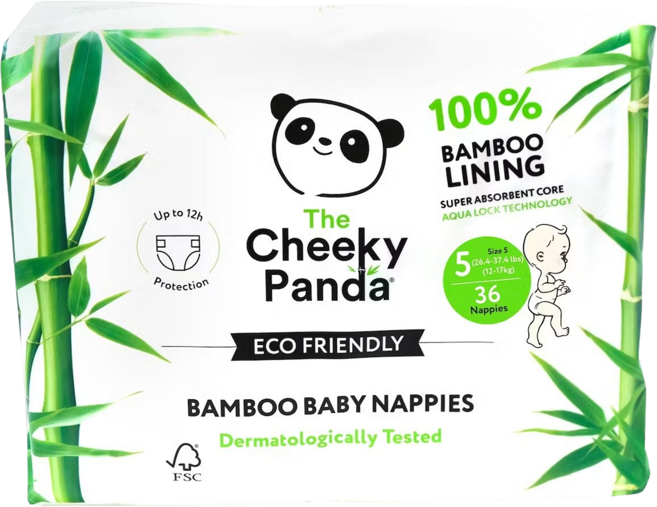 PureBorn Eco Organic Bamboe Luiers Maat 5 (11-18 Kg) - 88 Stuks Ultrazacht, Hypoallergeen & Milieuvriendelijk Met Natheidsindicator