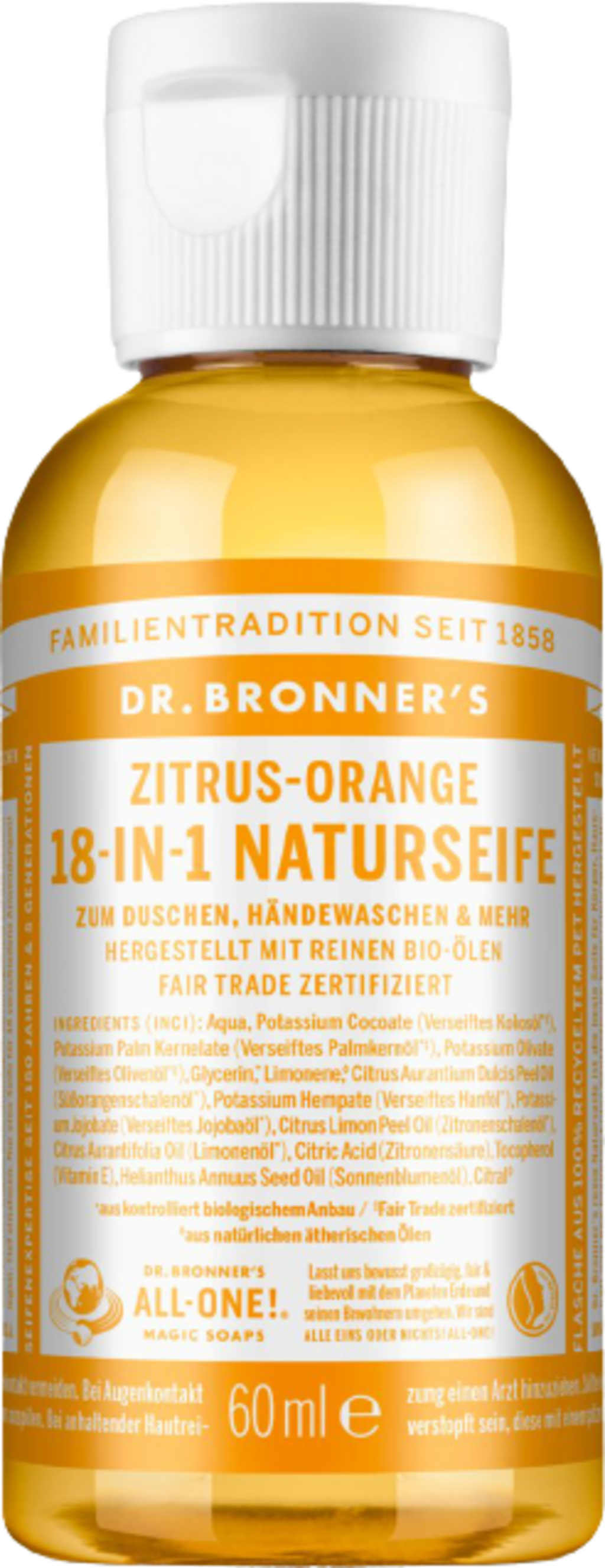 Dr. Bronner's 18in1 Naturseife ZitrusOrange Ecosplendo