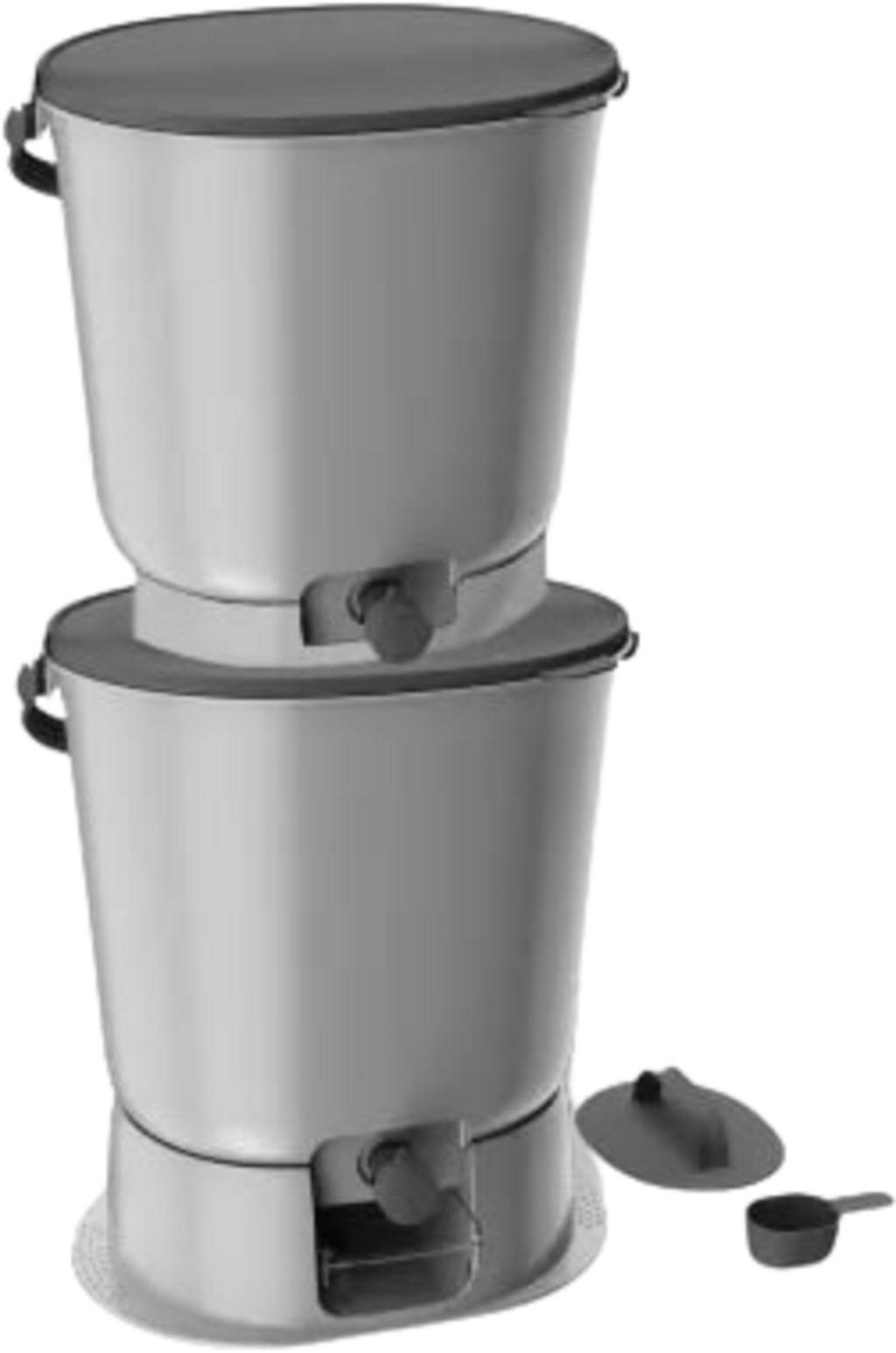 StarterKit composteur Bokashi Essential Crème: set 2 seaux base et 2 kg de Démarreur