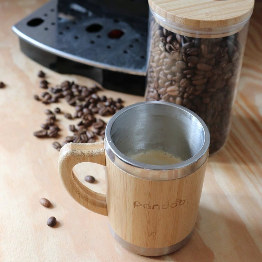 pandoo Bamboo & Stainless Steel Coffee Mug - Ecosplendo Online Shop  International